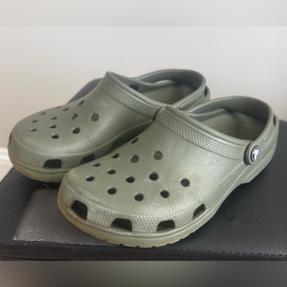CROCS Men's Loafers in Olive Green